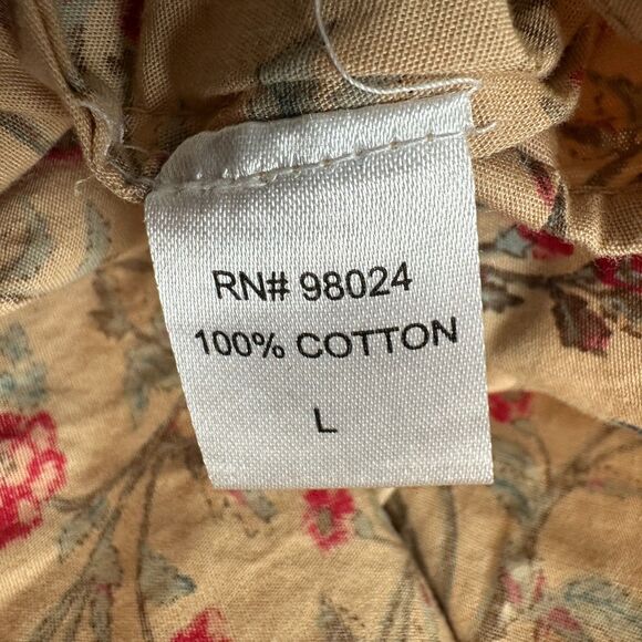 House of Harlow 1960 Floral Boho Cottage Puff Sleeve Blouse Size Large - Picture 3 of 6